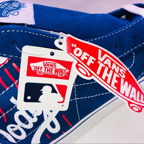 VANS SK8 HI MLB LA Dodgers Classic Blue Sneakers - Picture 6 of 8
